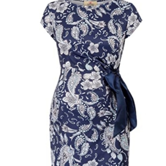 Maternity side tie dress - Picture 2 of 5